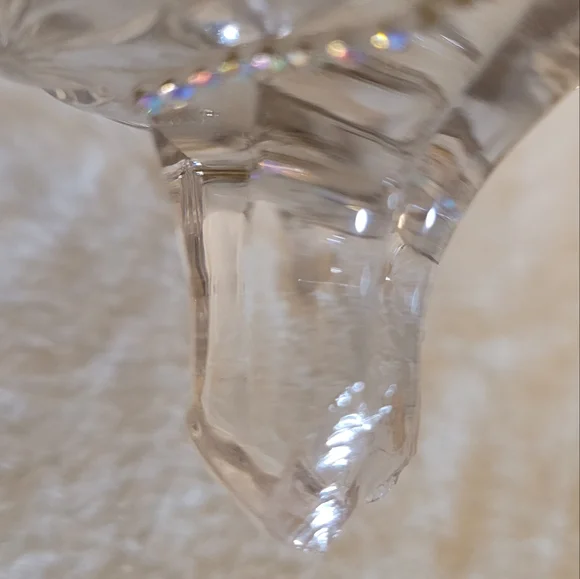 Vintage Floral Etched Glass Basket Set - Picture 3 of 5